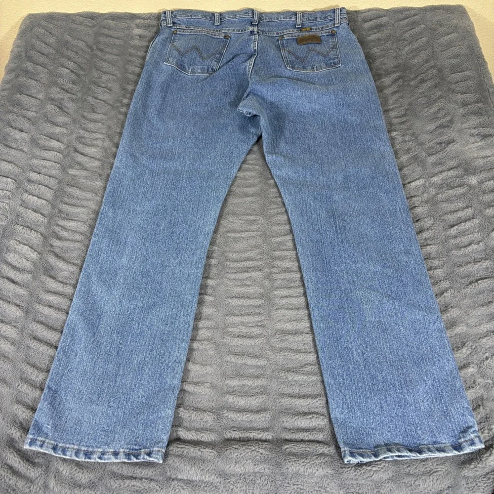 Wrangler 47 Advanced Comfort Regular Fit Straight Leg Jeans Blue 40x34 47MACSB